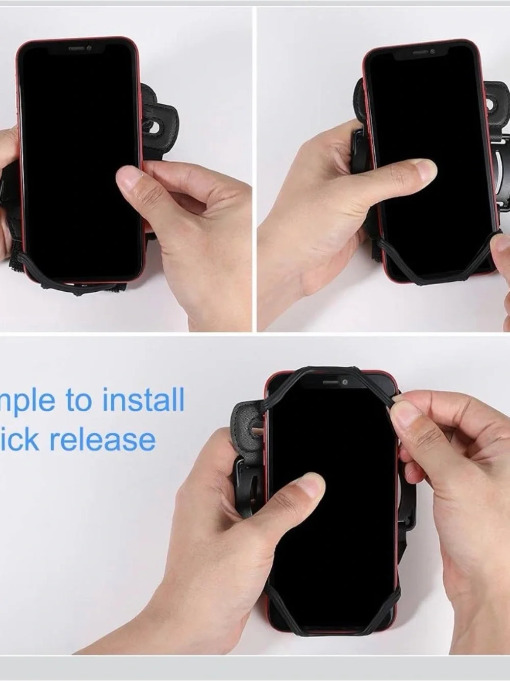 Wristband phone holder